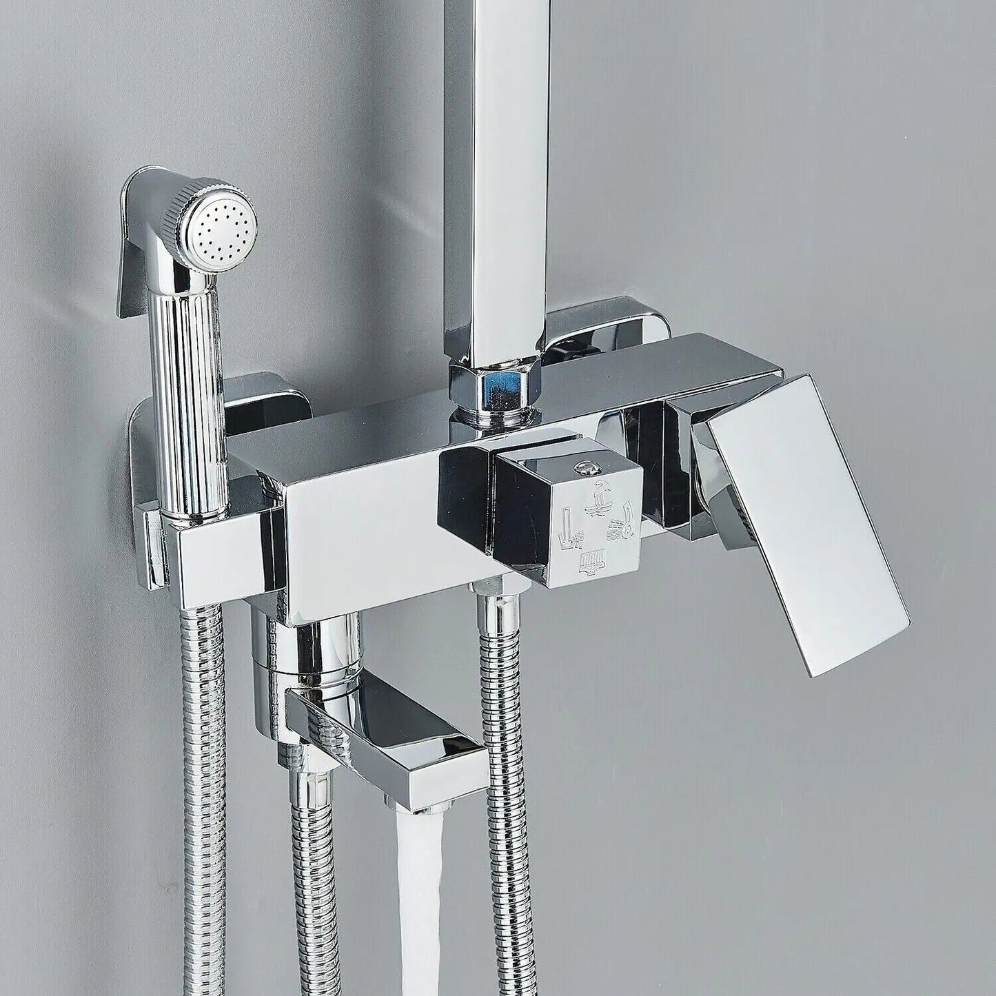 RainFlow Luxe regendouche set – verstelbare messing douchekraan met 4 functies
