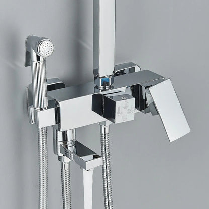 RainFlow Luxe regendouche set – verstelbare messing douchekraan met 4 functies