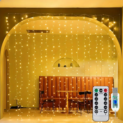 Sfeervolle LED-lichtsnoer met afstandsbediening - USB aangestuurd