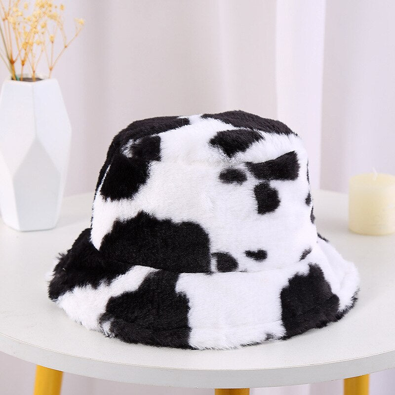 Fluweelzachte WinterHoed LuxePluche – Warme Unisex Bucket Hat voor Koude Dagen