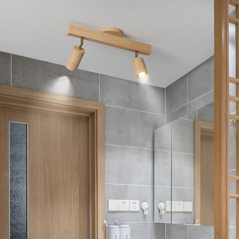 Houten LED Plafondspot - Moderne Verlichting voor Keuken en Slaapkamer