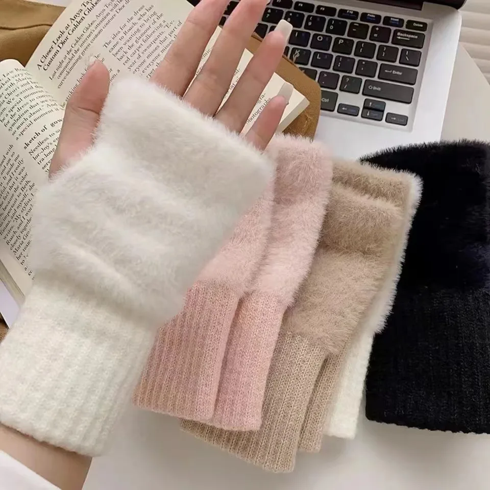 Unisex Fleece Vingerloze Handschoenen – Warm, Zacht en Functioneel