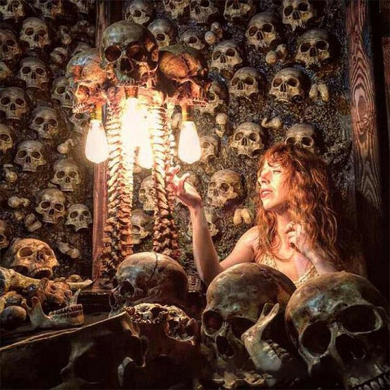 Schedel Wervelkolom LED Decoratielamp - Griezelige Sfeerverlichting