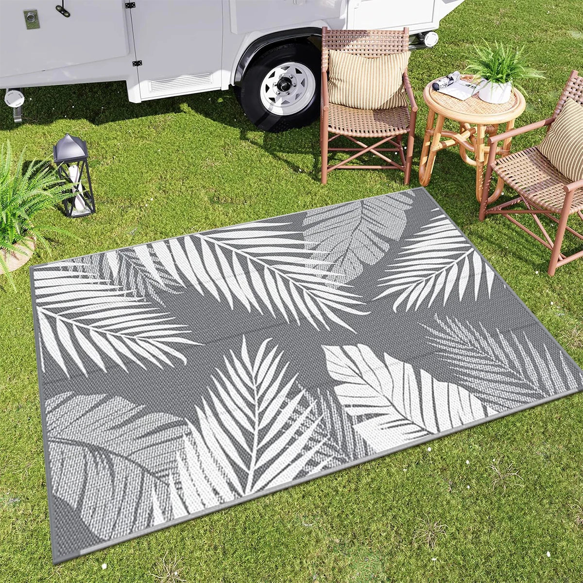 Dubbelzijdig Geweven Buitenkleed Polypropeen Waterdicht 274x366cm