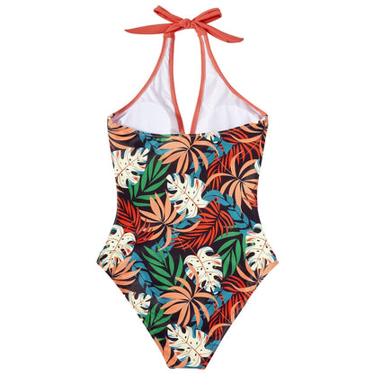 Zomerse Hoogglans Bikini Set met Hoge Taille en Push-up Top