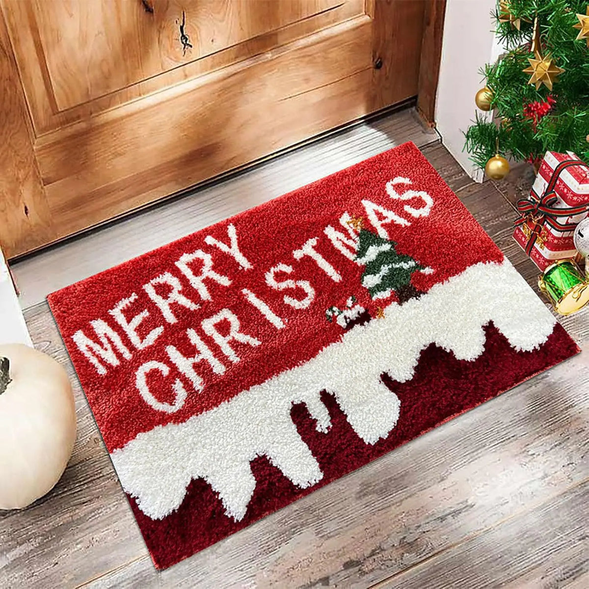 Feestelijke Winterdeurmat 40x60cm Antislip - Kerstdecoratie voor Entree