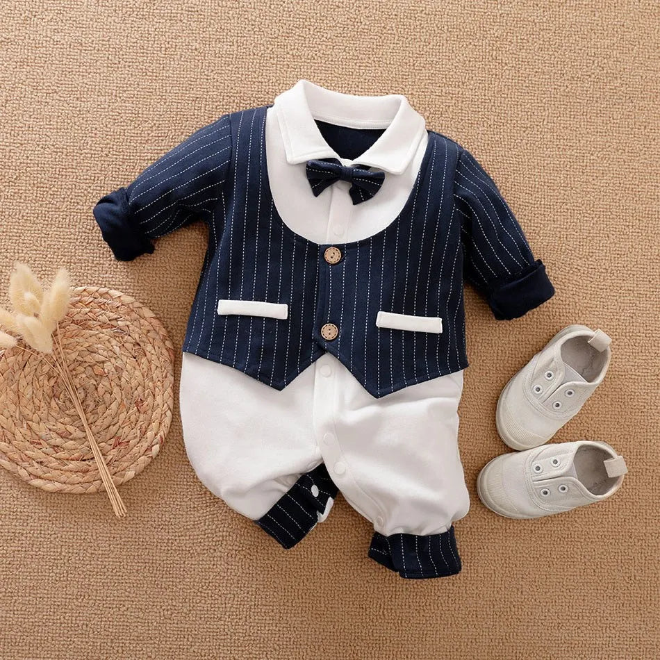 ChicMini Tuxedo Babykleding Set – Stijlvolle Jumpsuit met Schoentjes