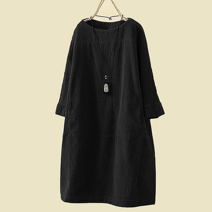 Veloura Vintage Midi Jurk Dames