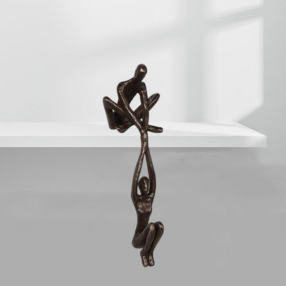 Verbindo Decoratief Beeld Polystone Zwart Modern Sculptuur 20 cm
