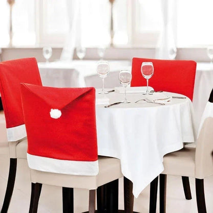 Feestelijke Kerstman Stoelhoezen – Kerst Eetkamerstoelen Decoratie