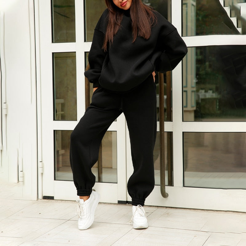 CozyLuxe Dames Jogging Set – Ultra-Zacht en Oversized voor Lounge Comfort