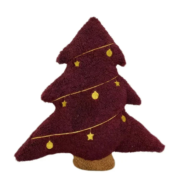 Feestelijke Kerstboom Knuffelkussen - Zachte Lendensteun voor Bank en Stoel