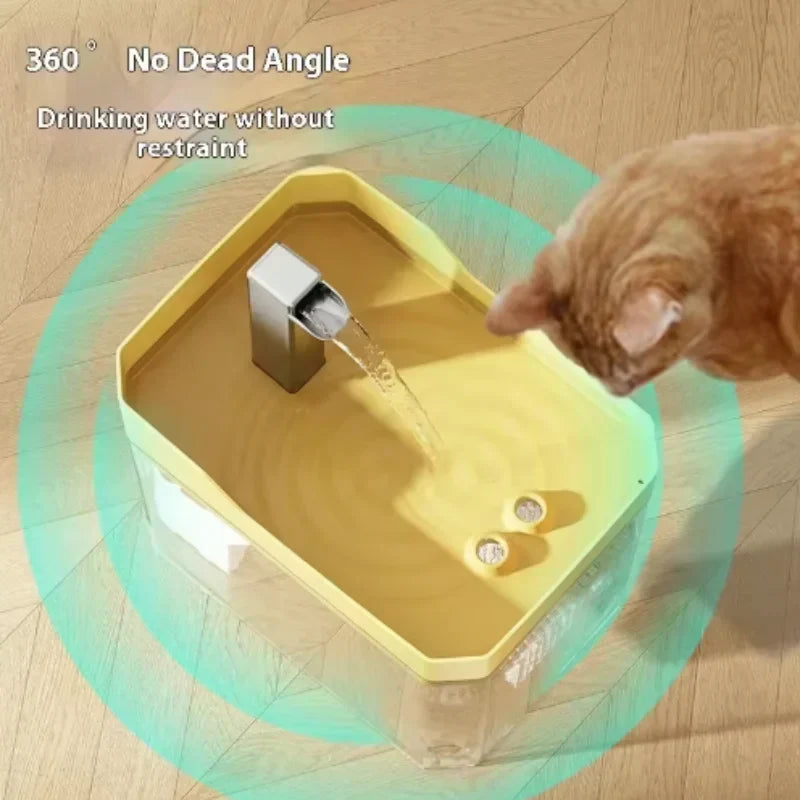 Circulerende Kattenwaterfontein met Filter - 1,5L Transparant