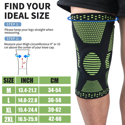 FlexiKnee Compressiebrace – Ondersteunende Kniebrace bij Pijn, Zwelling & Stijfheid