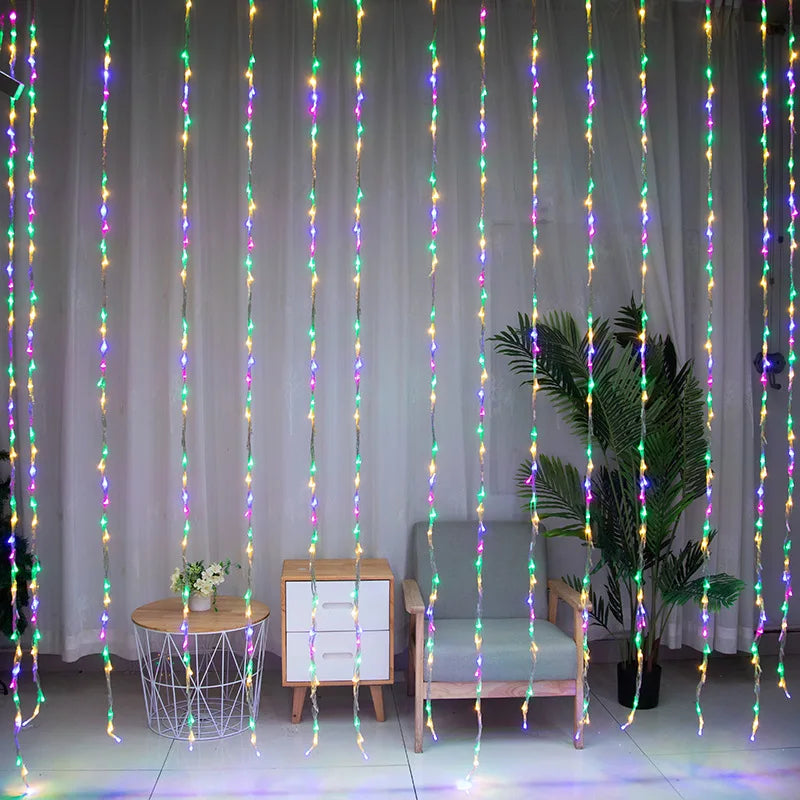 Kleurwisselende LED Gordijnverlichting – Decoratieve Lichtjes voor Raam en Muur