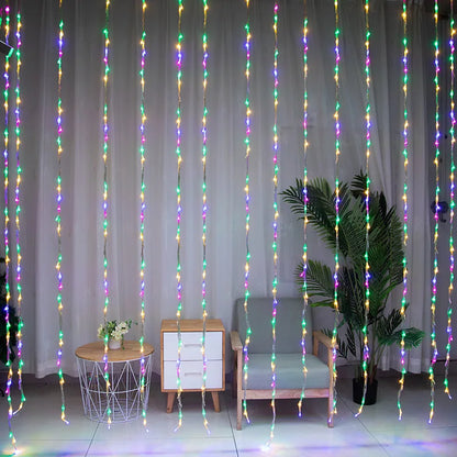 Kleurwisselende LED Gordijnverlichting – Decoratieve Lichtjes voor Raam en Muur