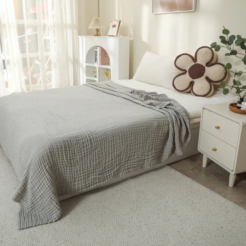 Zeslaags Mousseline Katoen Deken 150x200 cm - Luchtig Gaasweefsel voor Baby, Kind en Volwassene
