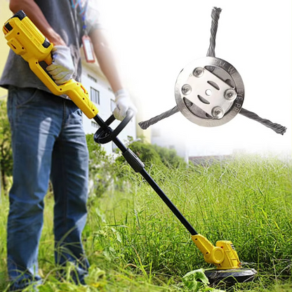 Universele Stalen Onkruidborstel voor Trimmer - Krachtige Tuinborstel voor Hardhout en Stenen
