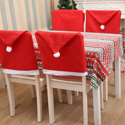 Feestelijke Kerstman Stoelhoezen – Kerst Eetkamerstoelen Decoratie