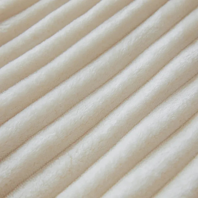 Koraalvlies Fleece Knuffelplaid - Zachte Winterdeken voor Bank en Bed