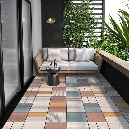 Geometrisch PVC Vloerkleed met Antislip - Keuken, Balkon & Woonkamer