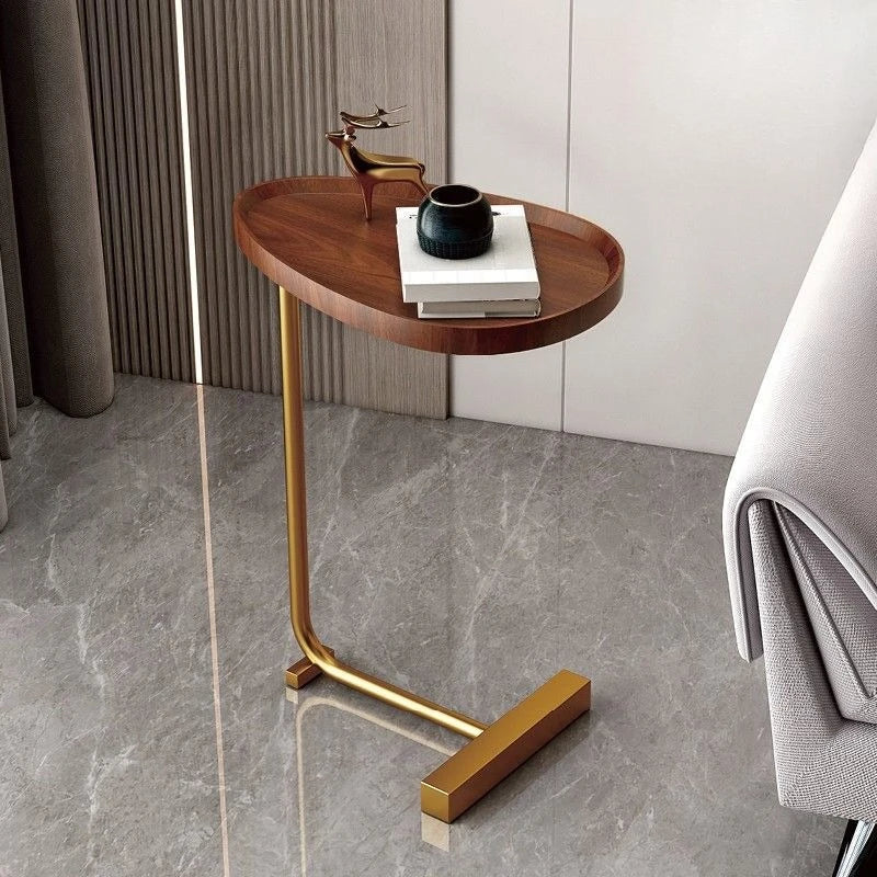 FlexiC Bijzettafel met C-Vormig Ontwerp en Opslagruimte