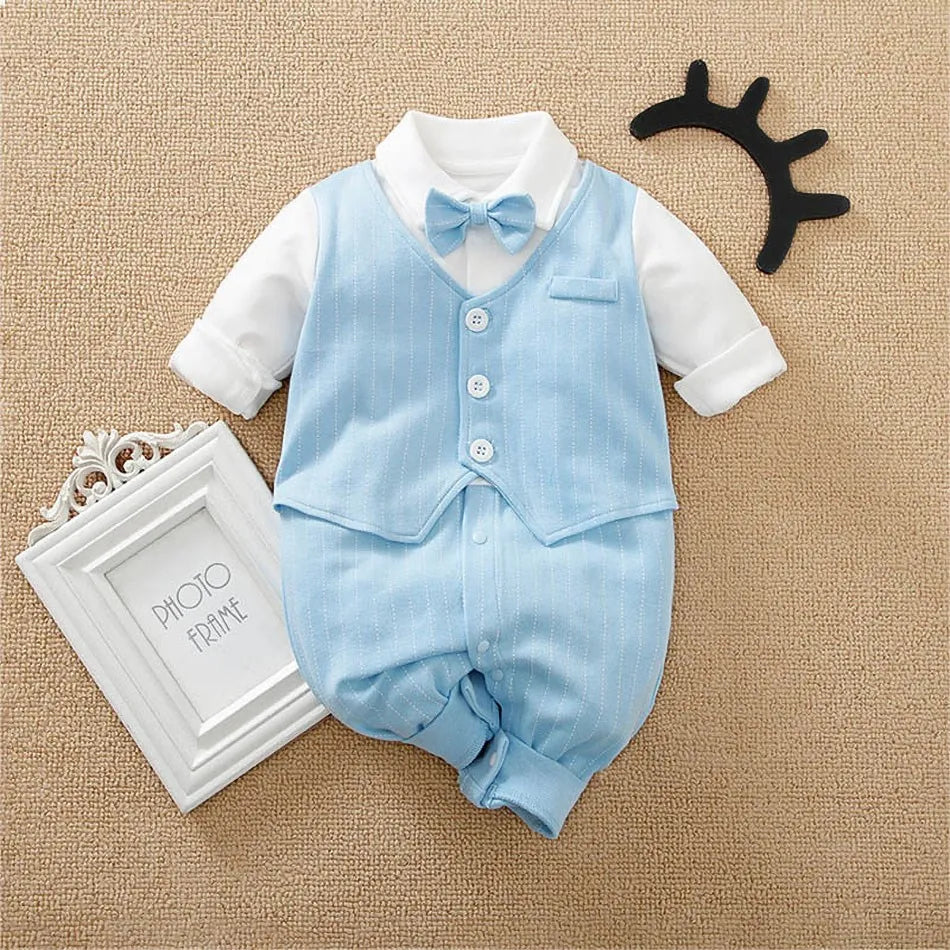 ChicMini Tuxedo Babykleding Set – Stijlvolle Jumpsuit met Schoentjes