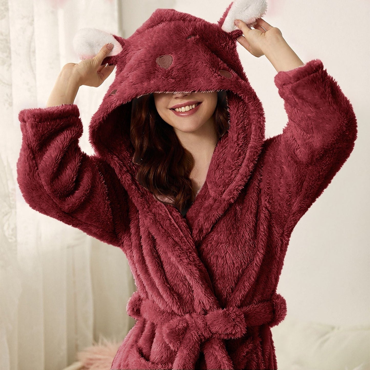 Zachte Badjas met Capuchon – Dieren Design – Karina Badjas