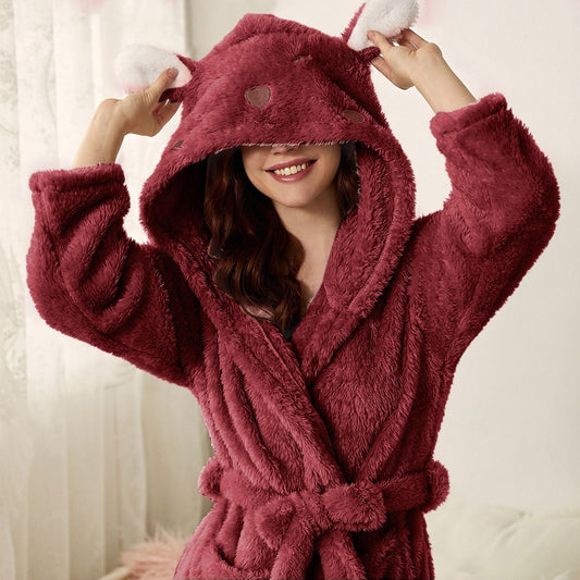 Zachte Badjas met Capuchon – Dieren Design – Karina Badjas