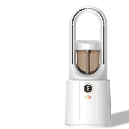 LuchtBries bladloze ventilator – met nachtlampje en luchtbevochtiger voor stille verkoeling