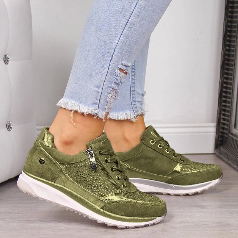 Dameswandelschoenen LoopZacht – Orthopedisch Comfort & Stijlvol Suède Design