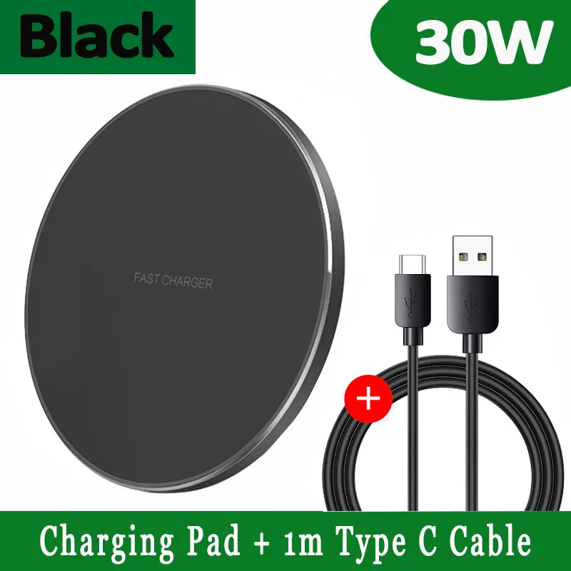 FDGAO 30W Snelle Draadloze Oplaadpad USB-C MagSafe - iPhone & Samsung
