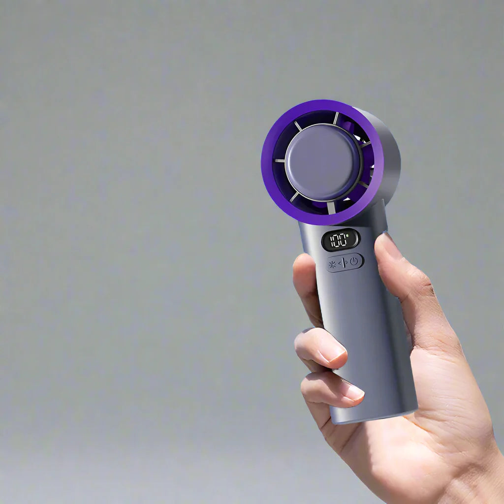 Skye Mini Ventilator met Koelplaat – Draagbare Ventilator met 100 Snelheden en Verstelbare Bries