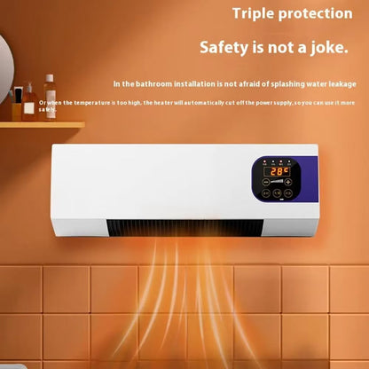 KlimaFlow Wandventilator met Keramische Verwarming en Afstandsbediening
