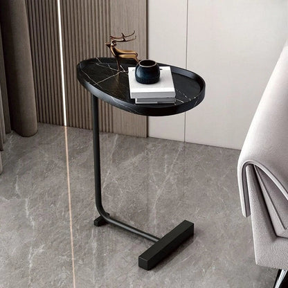 FlexiC Bijzettafel met C-Vormig Ontwerp en Opslagruimte
