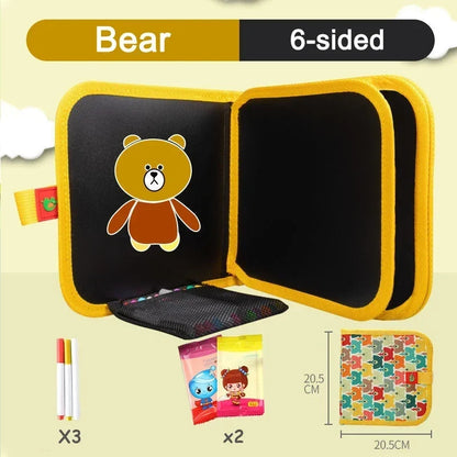 DoodlePal | Uitwisbaar tekenboek voor peuters | Uitwisbaar Tekenboek Peuters Herbruikbaar – Montessori Educatief Aquarel Doodle Boek, Leerzaam Cadeau voor Kleuters