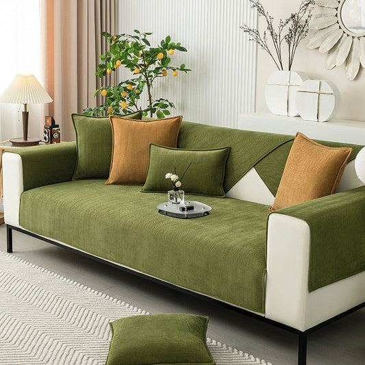 Luxe SofaSafe Chenille Bankbeschermer met Antislip & Visgraatdesign