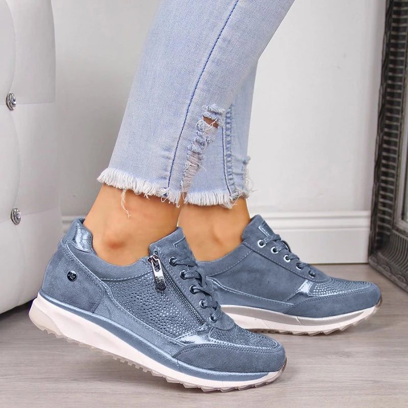 Dameswandelschoenen LoopZacht – Orthopedisch Comfort & Stijlvol Suède Design