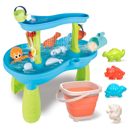 Speel-Watertafel voor Peuters – Dubbel-Laags Sensorisch Speelgoed voor Zomer & Strand