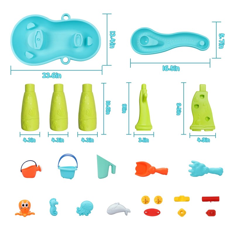 Speel-Watertafel voor Peuters – Dubbel-Laags Sensorisch Speelgoed voor Zomer & Strand