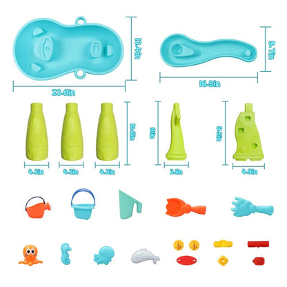Speel-Watertafel voor Peuters – Dubbel-Laags Sensorisch Speelgoed voor Zomer & Strand
