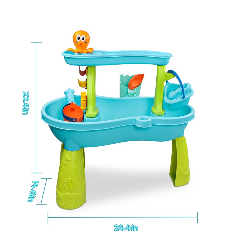 Speel-Watertafel voor Peuters – Dubbel-Laags Sensorisch Speelgoed voor Zomer & Strand