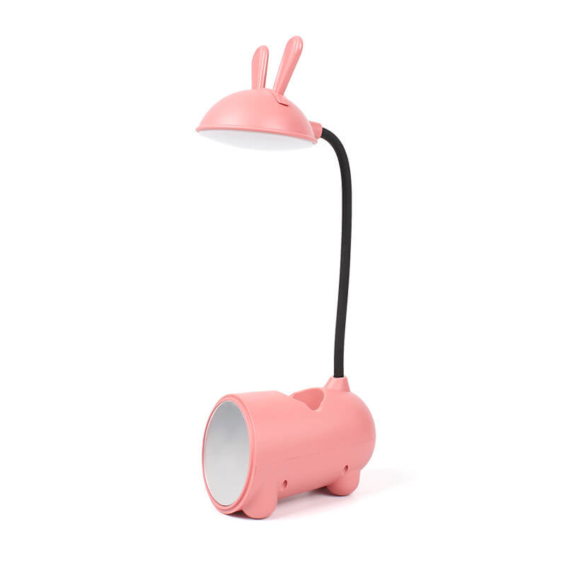LumoBun Tafellamp – Schattige LED Bureaulamp met Penhouder en USB-aansluiting