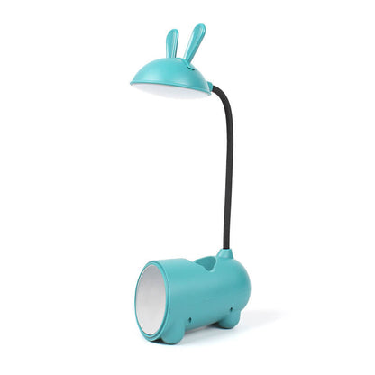 LumoBun Tafellamp – Schattige LED Bureaulamp met Penhouder en USB-aansluiting