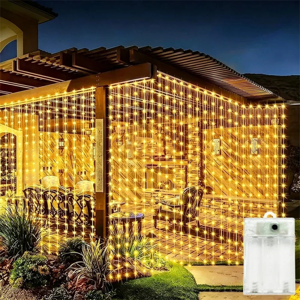 Draadloze LED Gordijnverlichting met 8 Modi - Batterijvoeding voor Binnen