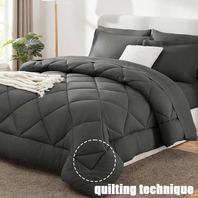 Polyester Winterdekbed Kingsize Effen - Zacht en Huidvriendelijk