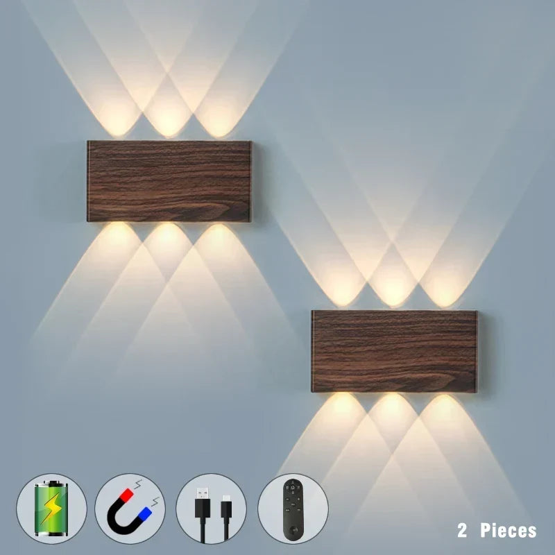 Draadloze Magnetische Wandlamp met Afstandsbediening - Dimbaar LED in 4 Kleuren