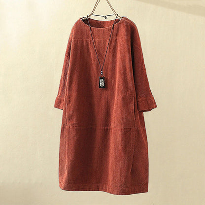 Veloura Vintage Midi Jurk Dames