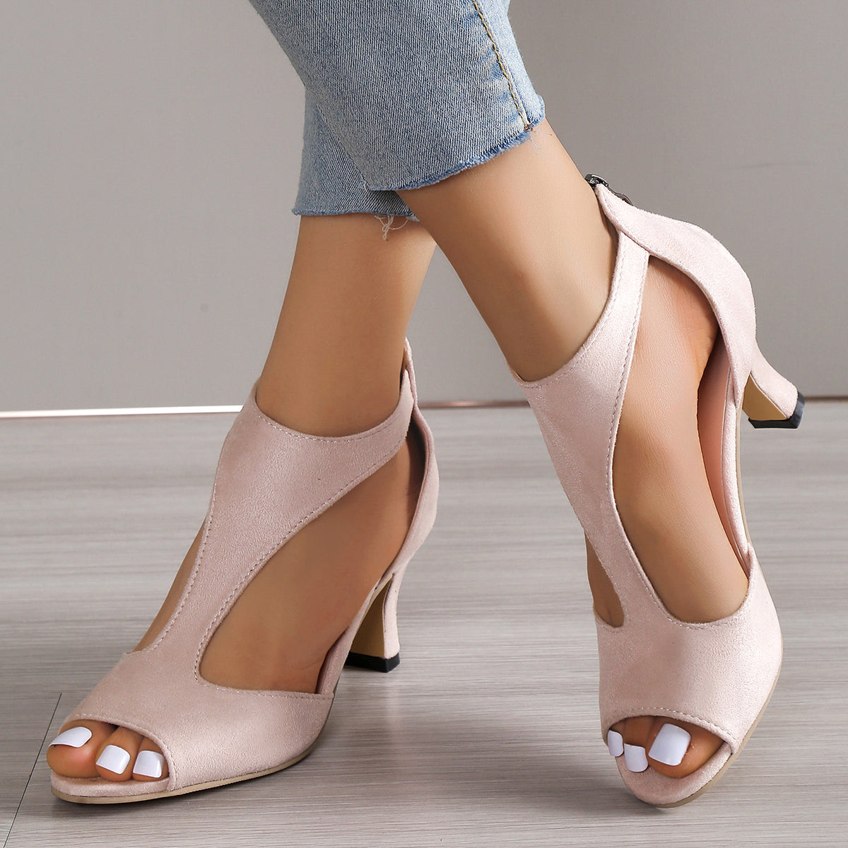 ComfortStep Dameshak – Verstelbare Open Orthopedische Sandalen met Hak