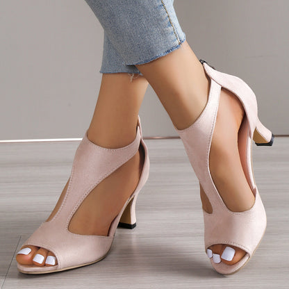 ComfortStep Dameshak – Verstelbare Open Orthopedische Sandalen met Hak